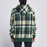 Groene geruite menselijke hoodie
