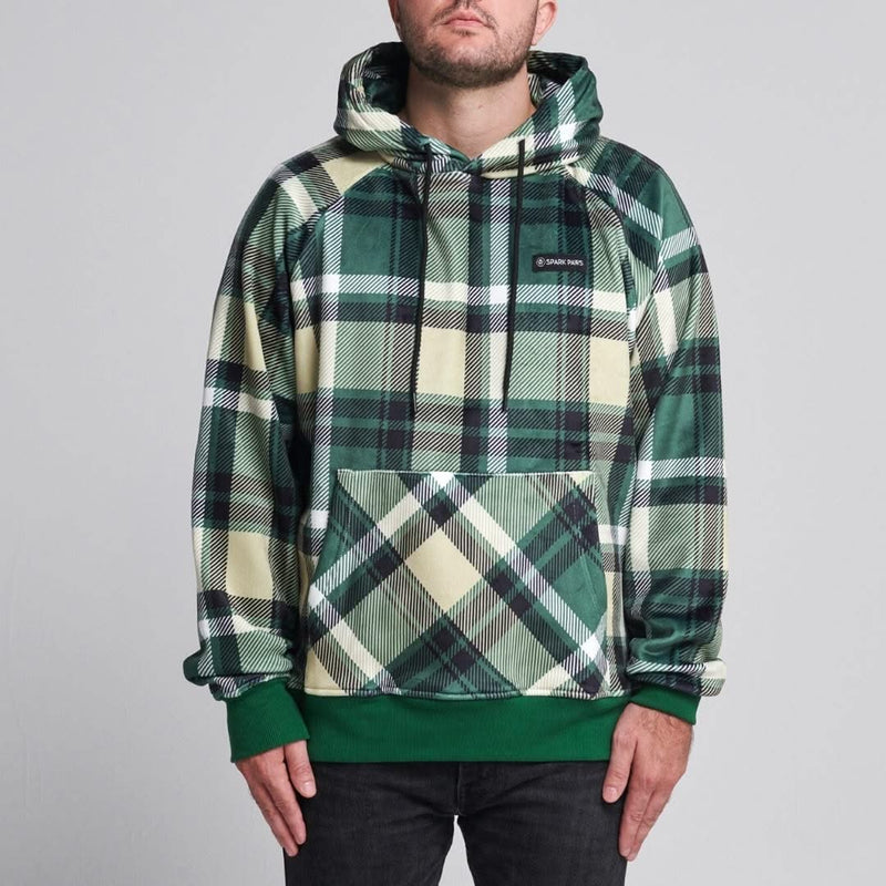 Groene geruite menselijke hoodie