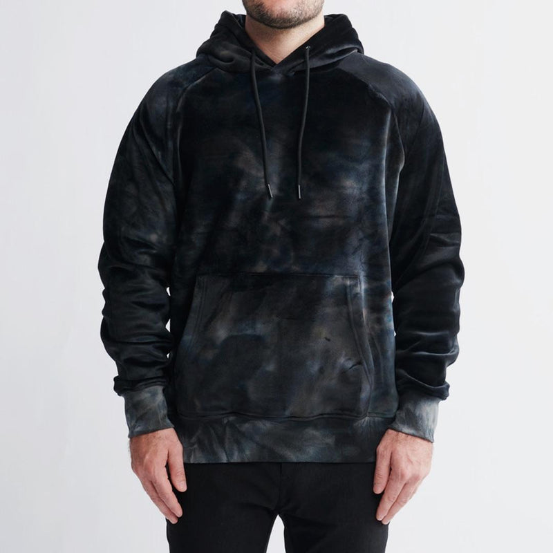 Fluwelen menselijke hoodie - Obsidiaan Zwart