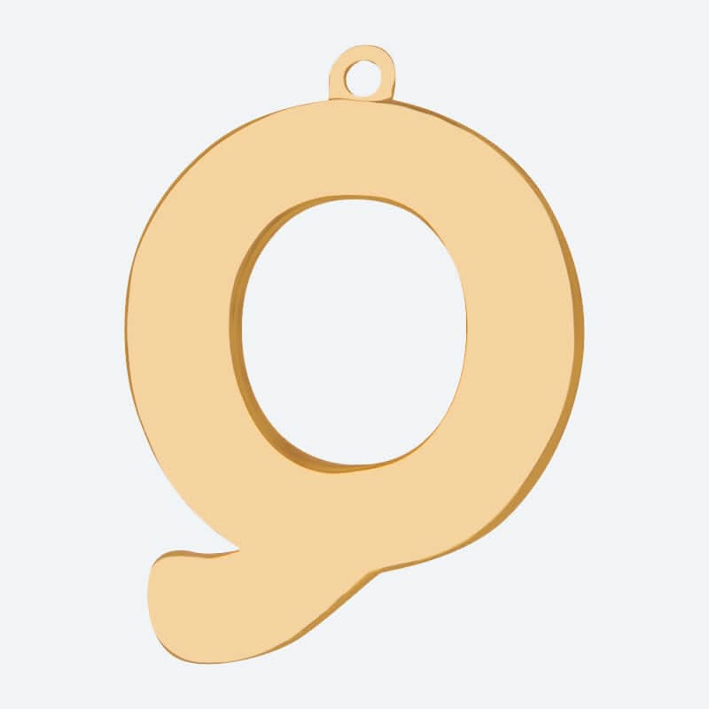 Eerste letter sieradenlabel - Q