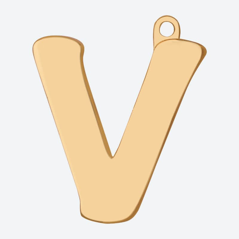 Eerste letter sieradenlabel - V