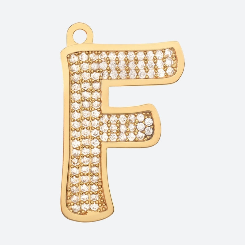 Eerste letter sieradenlabel - F