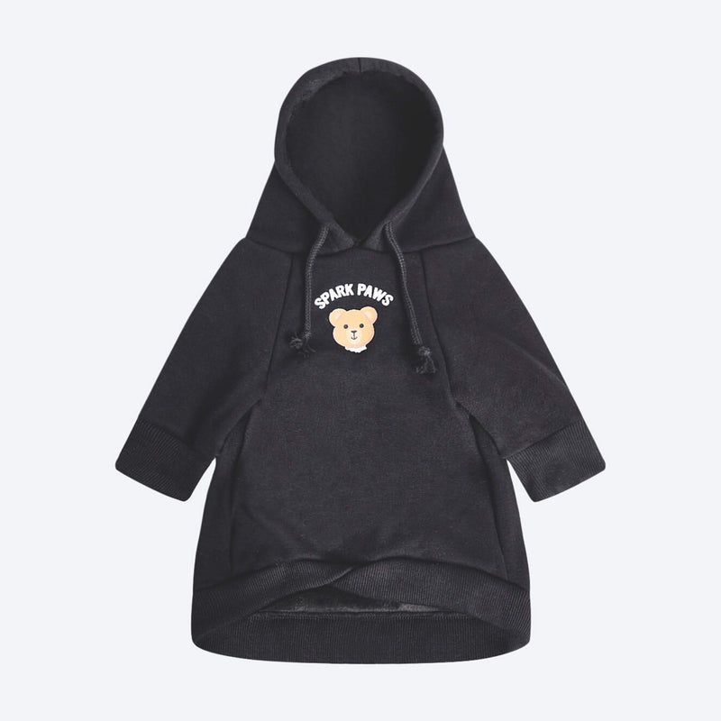 Gebroken teddybeer hond hoodie - Zwart