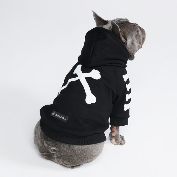 "WOOF" hondenhoodie - Zwart en reflecterend
