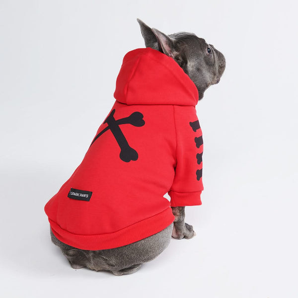 "WOOF" hondenhoodie - Rood